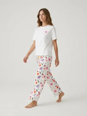 Sinsay - Piżama dwuczęsciowa z motywem kwiatowym - wielobarwny