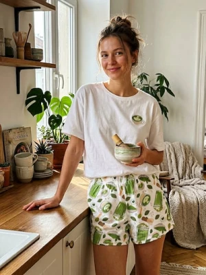 Sinsay - Piżama dwuczęściowa z motywem matchy - zielony