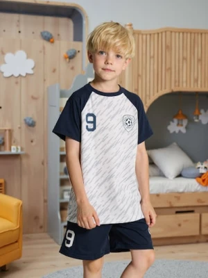 Sinsay - Piżama dwuczęściowa z motywem piłkarskim - biały