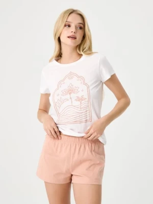 Sinsay - Piżama dwuczęściowa z nadrukiem - biały