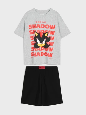Sinsay - Piżama dwuczęściowa z nadrukiem z domieszką wiskozy Sonic the Hedgehog - szary
