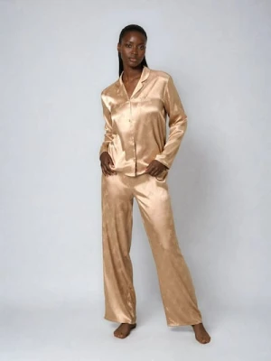 Sinsay - Piżama dwuczęściowa ze wzorem Barbie - kremowy