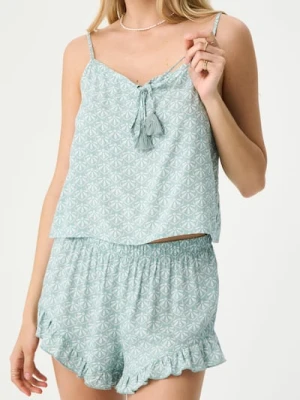 Sinsay - Piżama dwuczęściowa ze wzorem - niebieski