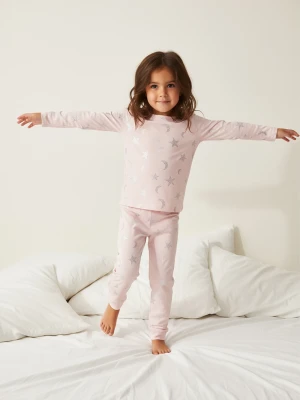 Sinsay - Piżama dwuczęściowa ze wzorem - różowy