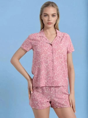Sinsay - Piżama dwuczęściowa ze wzorkiem - różowy