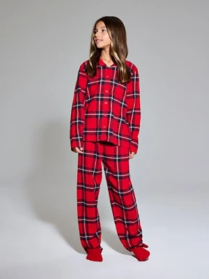 Zdjęcie produktu Sinsay - Piżama flanelowa w kratę - czerwony
