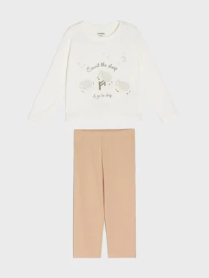 Sinsay - Piżama niemowlęca - kremowy