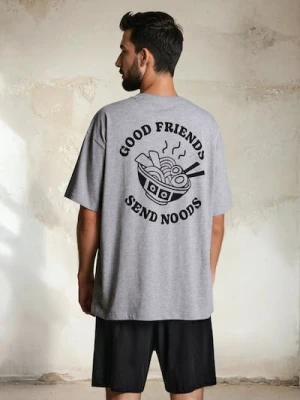 Sinsay - Piżama oversize z domieszką wiskozy z nadrukiem na plecach - wielobarwny