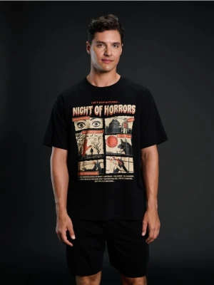 Sinsay - Piżama oversize z nadrukiem halloweenowym - wielobarwny