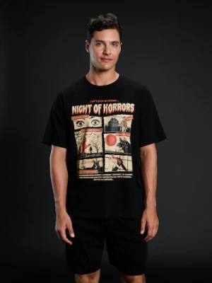 Sinsay - Piżama oversize z nadrukiem halloweenowym - wielobarwny