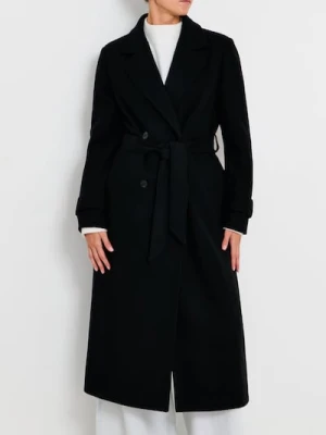 Sinsay - Płaszcz dwurzędowy - czarny