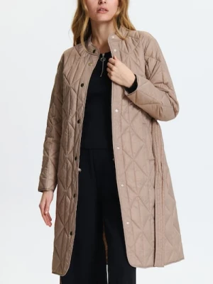 Sinsay - Płaszcz pikowany - beżowy