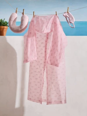 Sinsay - Płaszcz przeciwdeszczowy z motywem kokard - różowy