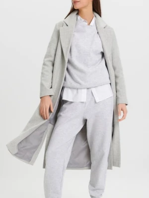 Sinsay - Płaszcz w kratę z wełną - wielobarwny