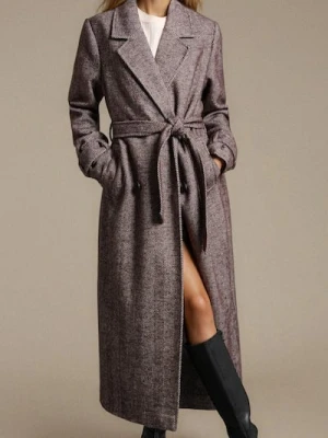 Sinsay - Płaszcz z domieszką wełny - brązowy