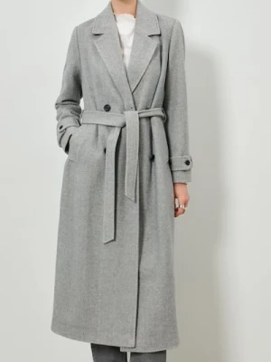 Sinsay - Płaszcz z domieszką wełny - szary