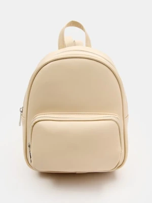 Sinsay - Plecak z gładkim wykończeniem - kremowy