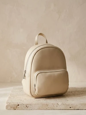 Sinsay - Plecak z gładkim wykończeniem - kremowy