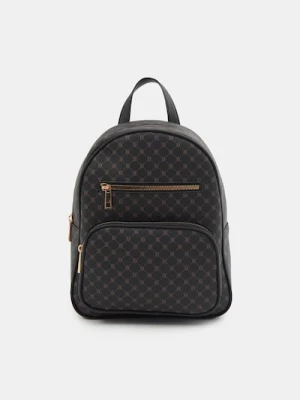 Sinsay - Plecak z imitacji skóry z monogramem - czarny