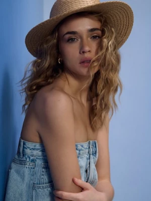 Sinsay - Pleciony kapelusz - beżowy