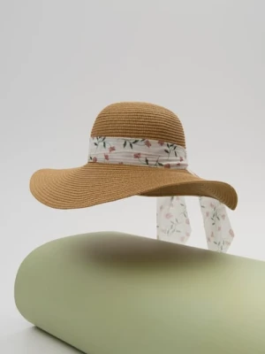 Sinsay - Pleciony kapelusz z kokardą - wielobarwny