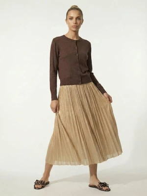 Sinsay - Plisowana spódnica midi - beżowy