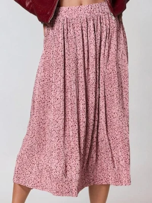 Sinsay - Plisowana spódnica midi w delikatny print - wielobarwny