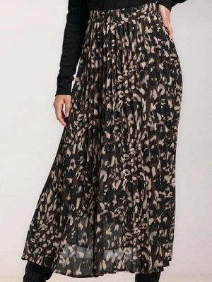 Sinsay - Plisowana spódnica midi ze wzorkiem - wielobarwny
