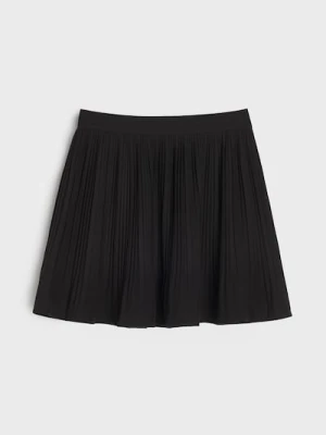 Sinsay - Plisowana spódnica mini - czarny