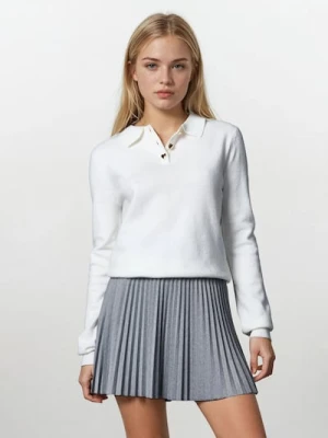 Sinsay - Plisowana spódnica mini - szary