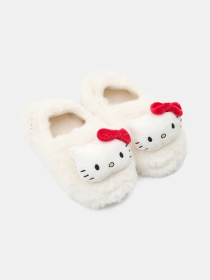 Sinsay - Pluszowe kapcie z elementami 3D Hello Kitty - biały