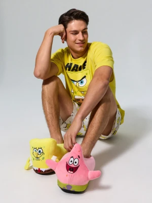 Sinsay - Pluszowe kapcie z elementami 3D SpongeBob - wielobarwny
