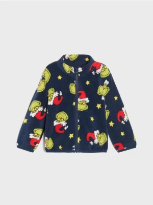 Sinsay - Polarowa bluza ze stójką Grinch - granatowy