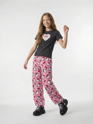 Sinsay - Polarowe spodnie Hello Kitty - różowy