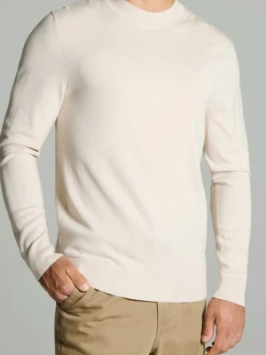 Sinsay - Półgolf z wiskozy w stylu basic - beżowy