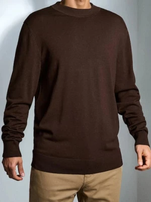 Sinsay - Półgolf z wiskozy w stylu basic - brązowy