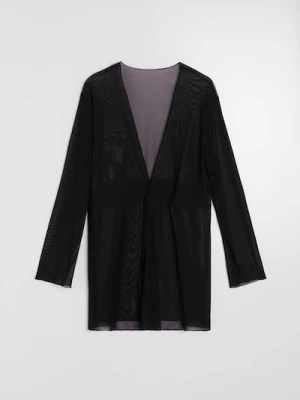 Sinsay - Ponczo plażowe z siateczki - czarny