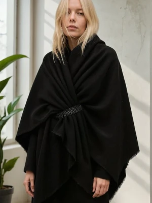 Sinsay - Ponczo z cyrkoniami - czarny