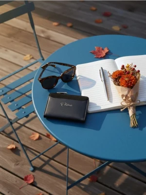 Sinsay - Portfel z imitacji skóry - czarny