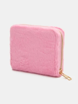 Sinsay - Portfel ze sztucznym futerkiem - różowy