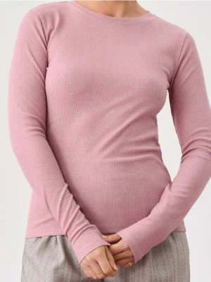Sinsay - Prążkowana bluzka - różowy
