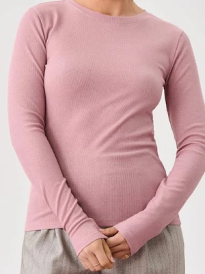 Sinsay - Prążkowana bluzka - różowy