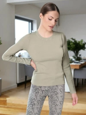 Sinsay - Prążkowana bluzka - zielony