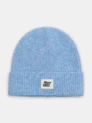 Sinsay - Prążkowana czapka beanie - błękitny