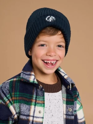 Sinsay - Prążkowana czapka beanie - granatowy