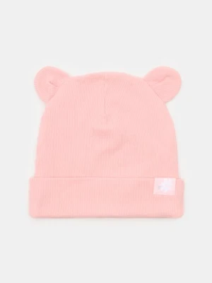 Sinsay - Prążkowana czapka beanie - różowy