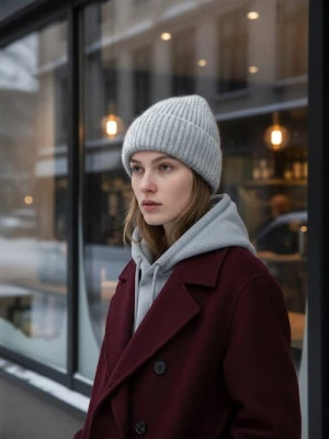 Zdjęcie produktu Sinsay - Prążkowana czapka beanie - szary