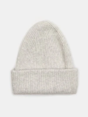 Sinsay - Prążkowana czapka beanie - szary