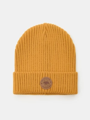 Sinsay - Prążkowana czapka beanie - żółty