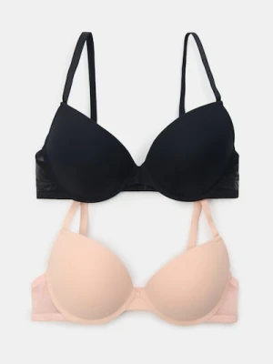 Sinsay - Prążkowane biustonosze push-up 2 pack - wielobarwny